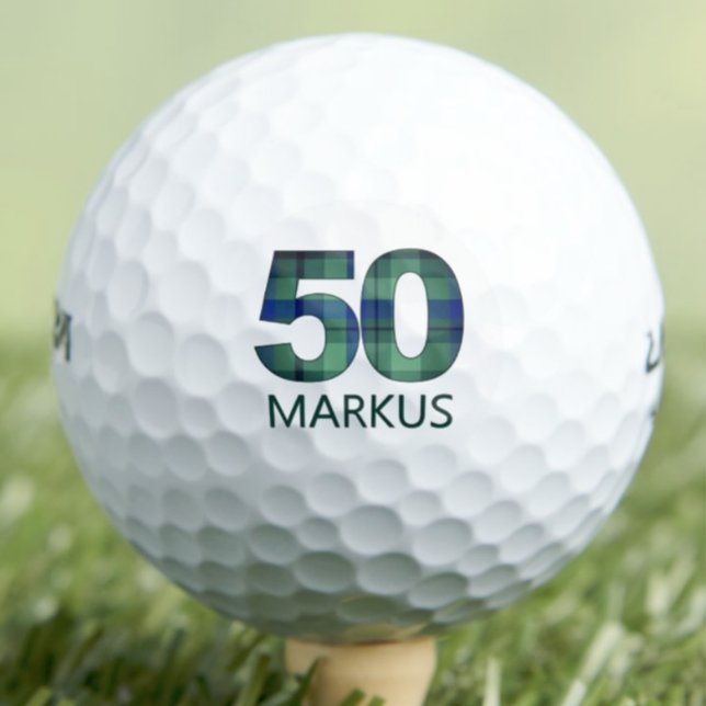 Cool 50th Birthday Gift for Stepdad - Blue Green Golf Balls (Creator Uploaded)