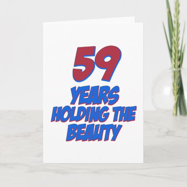 cool 59 years old birthday designs card (Front)