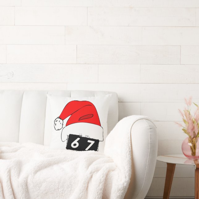 Cool 67 Christmas Pillow. Throw Pillow (Couch)