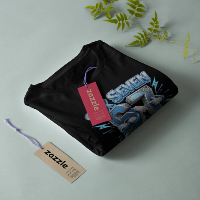 Cool 67 Meme Six Seven Blue Cartoon Characters T-Shirt (Creator Uploaded)