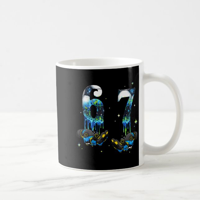 Cool 67 Six Seven Meme Soccer Football Drip Boys K Coffee Mug (Right)
