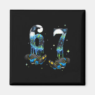 Cool 67 Six Seven Meme Soccer Footbyll Drip Boys K Magnet