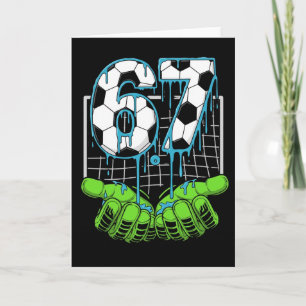 Cool 67 Soccer Number Fire Ice Sports Power Style Card