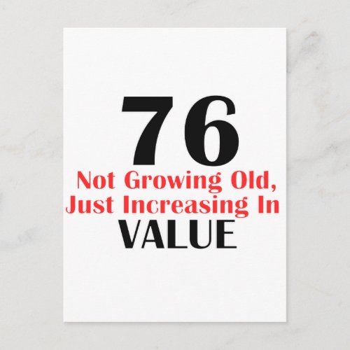 COOL 76 YEARS OLD BIRTHDAY DESIGNS POSTCARD