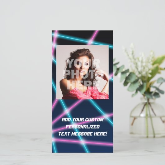 Cool 80s Laser Light Show Background Retro Neon (Standing Front)