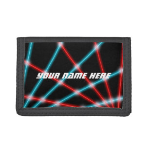 Cool 80s Laser Light Show Retro Boys Kids Trifold Wallet