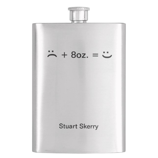 cool :) 8oz. flask (Front)