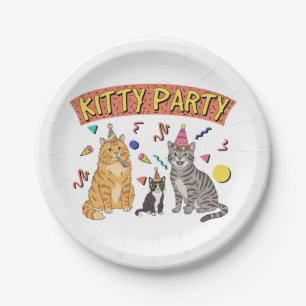 Cool 90s Cat Party 1990s Themed Kitty Paper Plates
