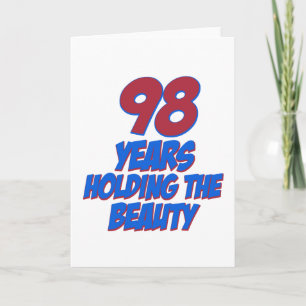 cool 98 years old birthday designs card