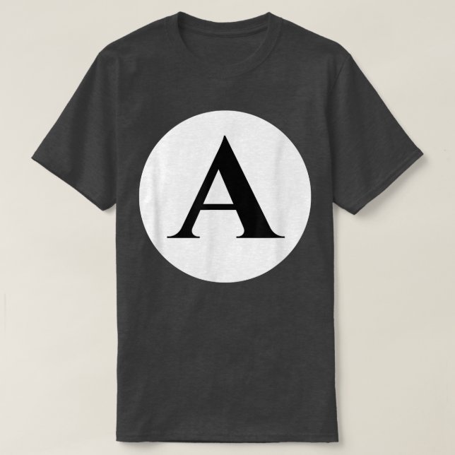 Cool A Alphabet Cute Initial Monogram Letter A Gra T-Shirt (Design Front)