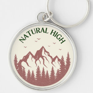 Cool AA NA "Natural High" Addiction Recovery Gift  Keychain