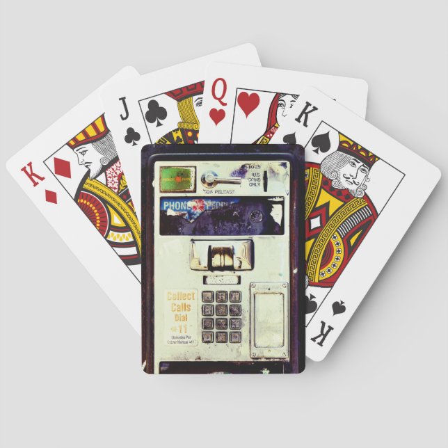 COOL Abandoned Payphone  Poker Cards (Back)