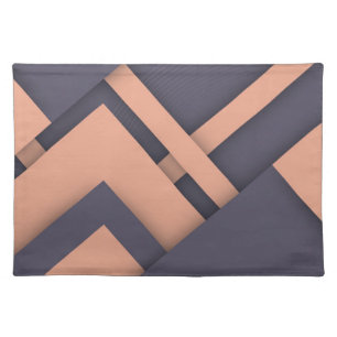 Cool Abstract 3-Dimential Shapes & Bars Cloth Placemat