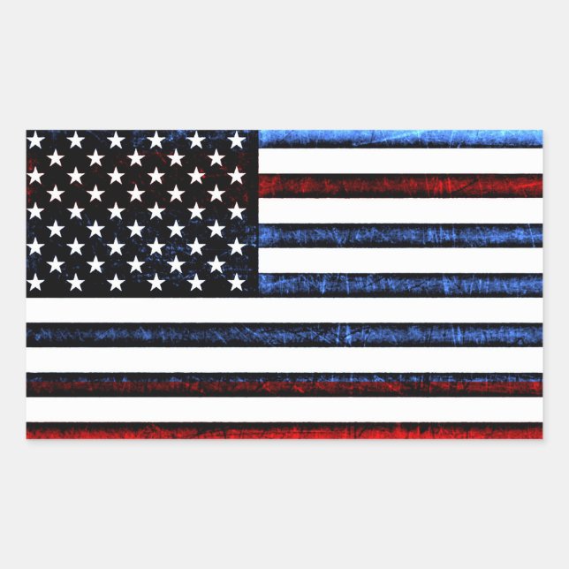 Cool Abstract American Flag Graphic Stickers (Front)