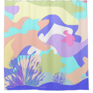 Cool Abstract Art Modern Unique Colorful Shower Curtain