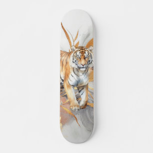 Cool Abstract Art & Tiger Skateboard