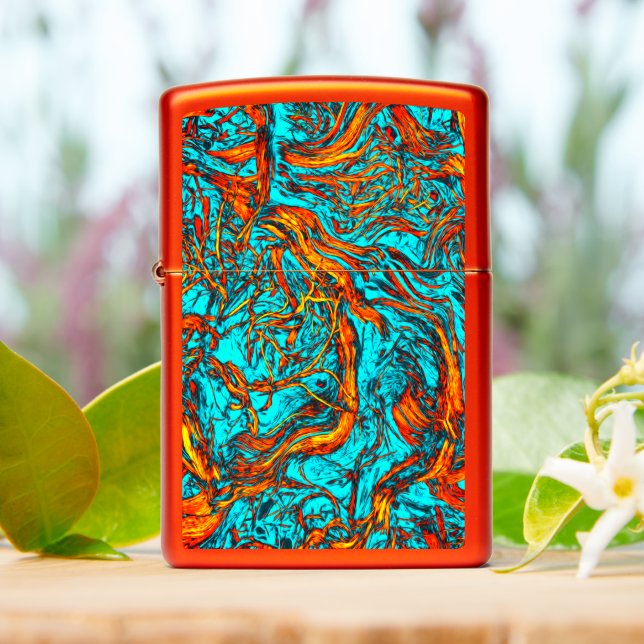 COOL Abstract Art Zippo Lighter (On Table)