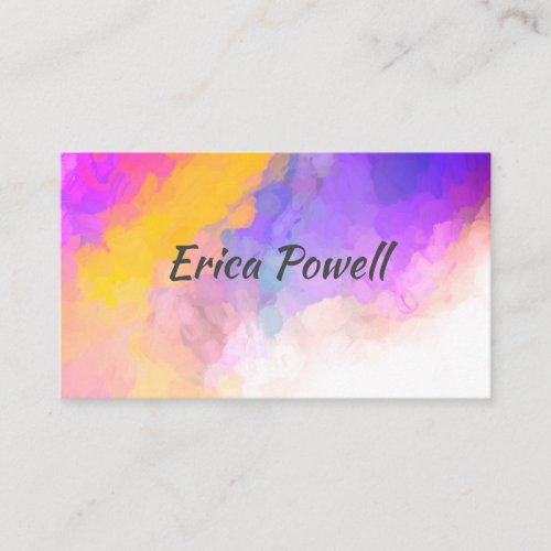cool abstract  blue colorful bold artistic  business card