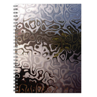 Cool Abstract Brown, Grey Spiral Notebook