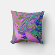 Cool Abstract Chartreuse and Hot Pink Groovy Retro