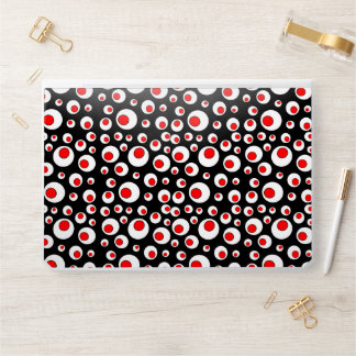 Cool Abstract Circular Pattern Red White Circles HP Laptop Skin