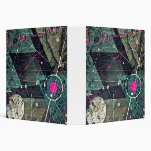 Cool Abstract Digital Graffiti Art Geometic 3 Ring Binder