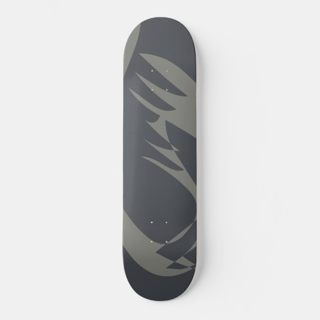 Cool Abstract Distressed Gravel Grey Skateboard (Front)
