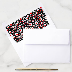 Cool Abstract Geometric Design Red White Circles Envelope Liner