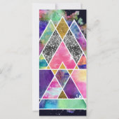 Cool abstract geometric triangles watercolor (Back)