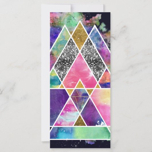Cool abstract geometric triangles watercolor (Back)