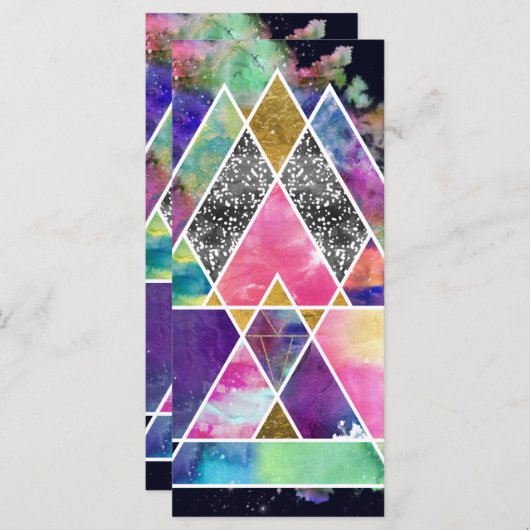 Cool abstract geometric triangles watercolor (Front/Back)