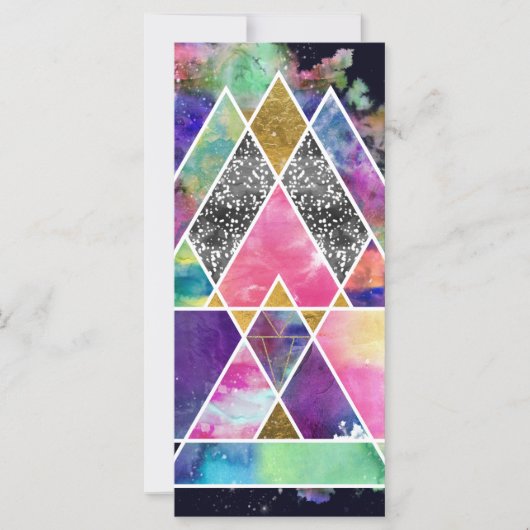 Cool abstract geometric triangles watercolor (Front)
