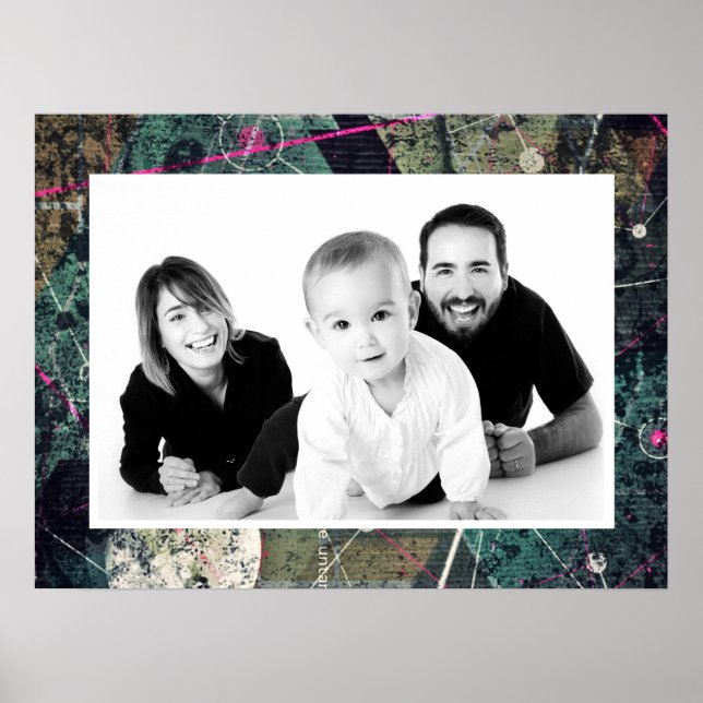 Cool Abstract Graffiti Art Geometic Custom Photo Poster (Front)