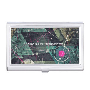 Cool Abstract Graffiti Art Geometic Personalised Business Card Case