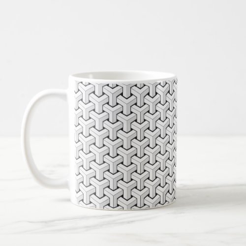 Cool Abstract Isometric Y Shaped Cubes Coffee Mug