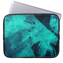 Cool Abstract Jagged Blue Art Laptop Sleeve