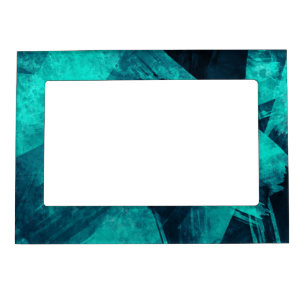 Cool Abstract Jagged Blue Art Magnetic Frame