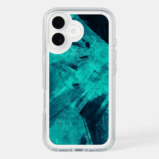 Cool Abstract Jagged Blue Art Speck iPhone Case (Front)
