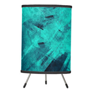 Cool Abstract Jagged Blue Art Tripod Lamp