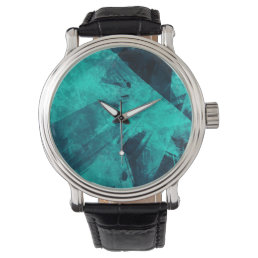 Cool Abstract Jagged Blue Art Watch