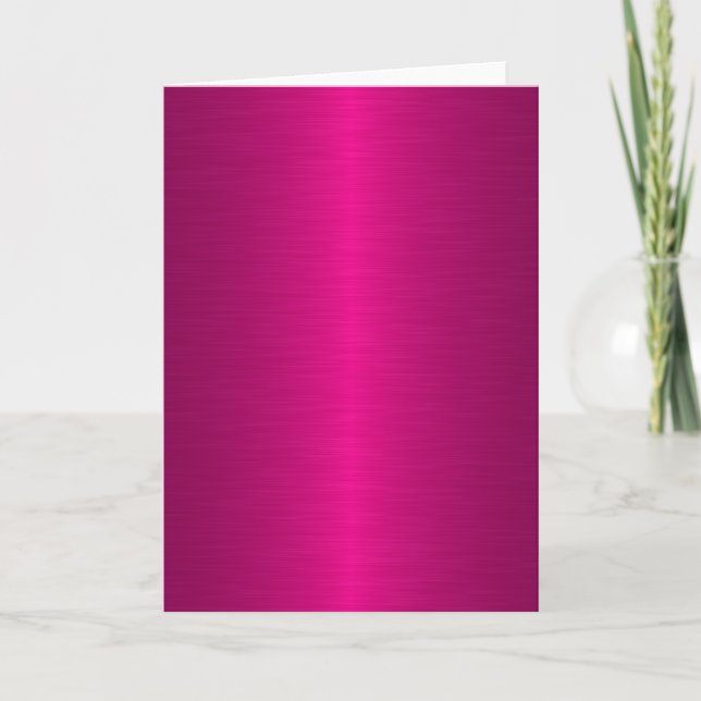 cool abstract metallic pink holiday card (Front)