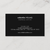 Cool Abstract Multi-color Watercolors Modern Business Card (Back)