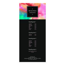 Cool Abstract Multi-color Watercolors Modern Rack Card
