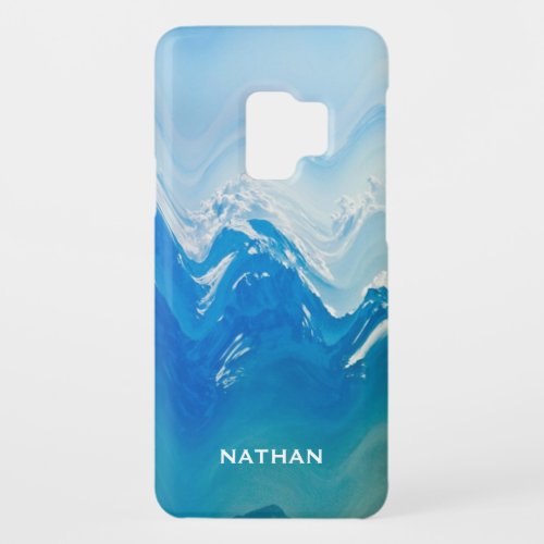 Cool Abstract Ocean Art Personalised Case_Mate Samsung Galaxy S9 Case