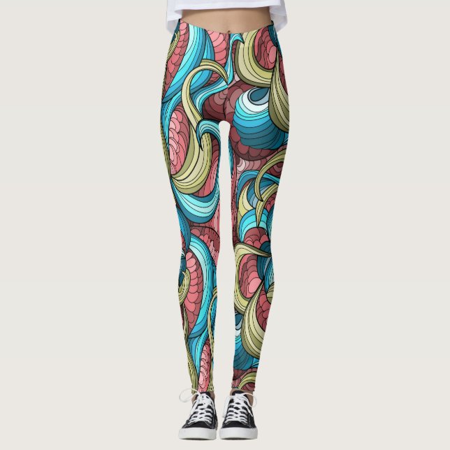 Cool Abstract Pattern Leggings (Front)