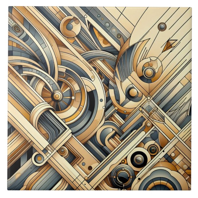 Cool abstract pattern lovers  ceramic tile (Front)