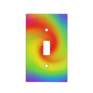 Cool Abstract Rainbow Wave Art Light Switch Cover