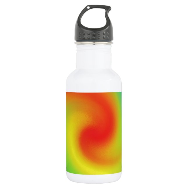 Cool Abstract Rainbow Wave Art Water Bottle (Front)