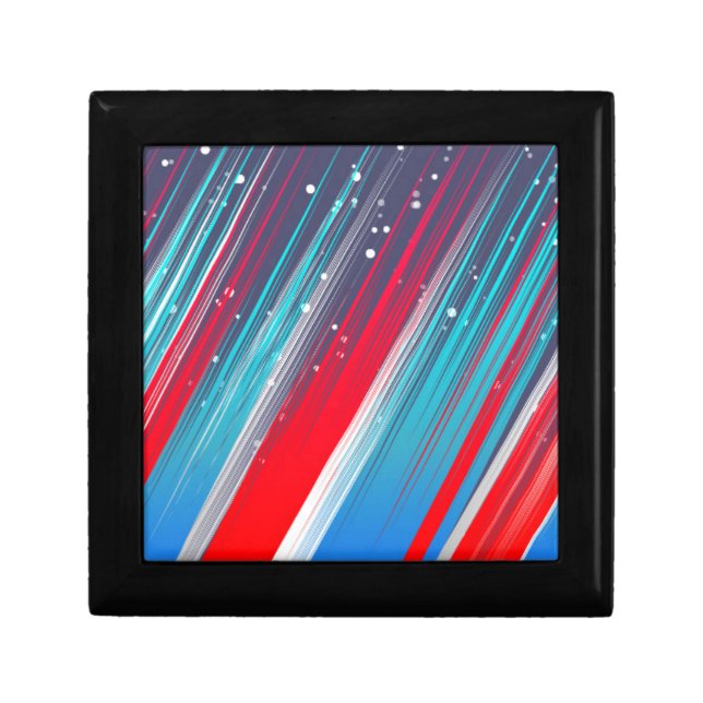 Cool Abstract Red White Blue Brush Strokes Gift Box (Front)
