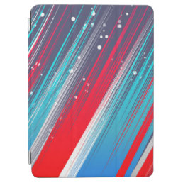 Cool Abstract Red White Blue Brush Strokes iPad Air Cover